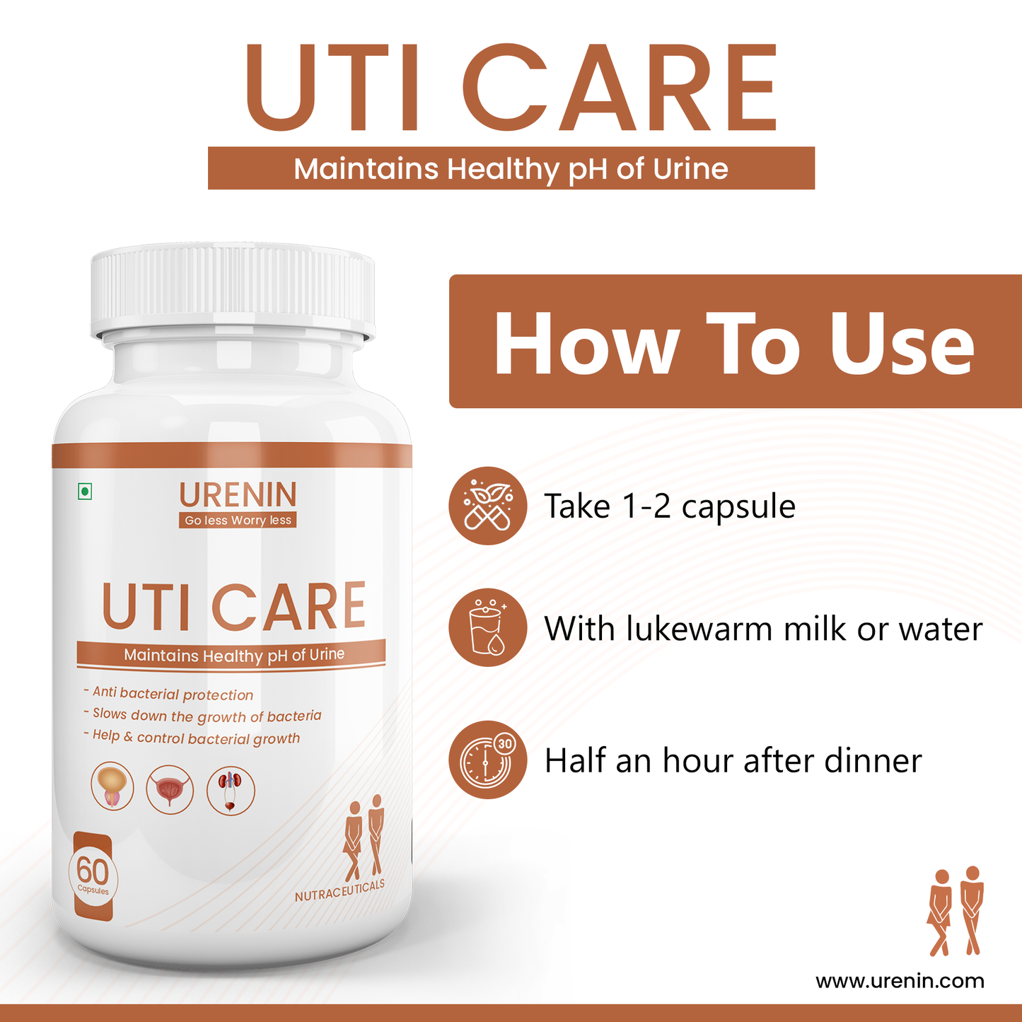 UTI CARE Maintains Healthy pH of Urine